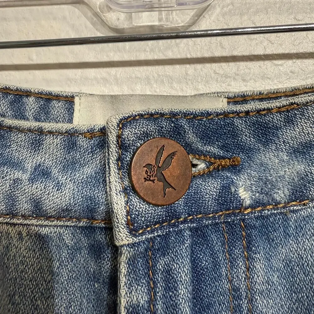 One Teaspoon Stevie’s Denim Long Distressed Shorts Sz 28